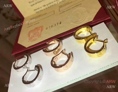 Cartier LOVE S925 Silver Earring - AAA Grade Replica Cartier Wide Earrings